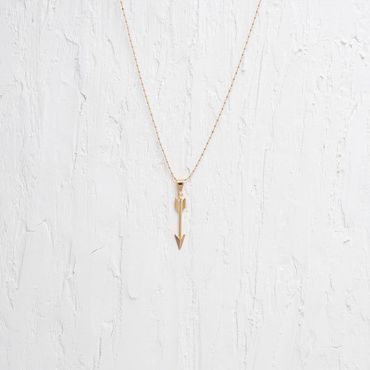 Gold Arrow Charm Necklace