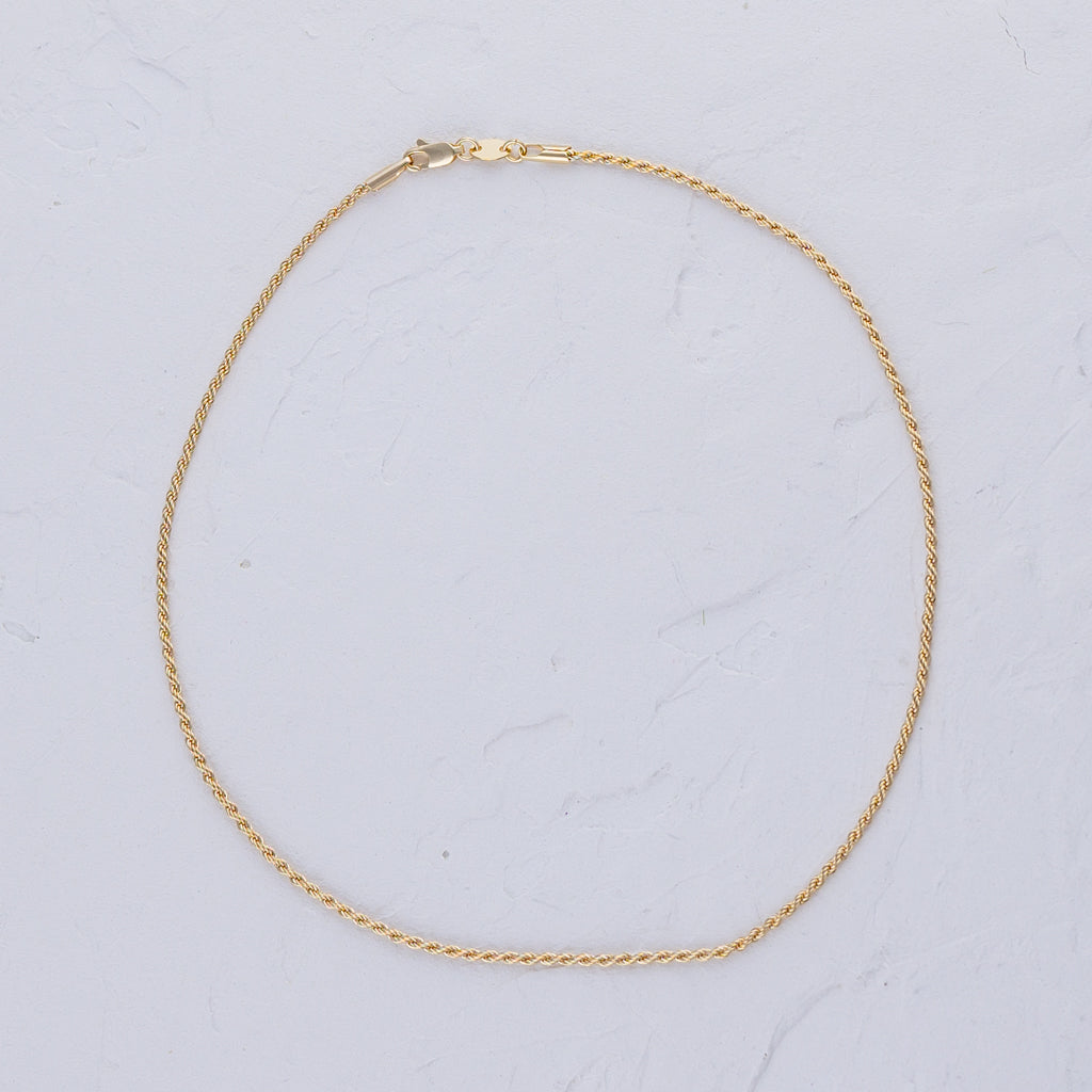 Rope link chain necklace - 2mm