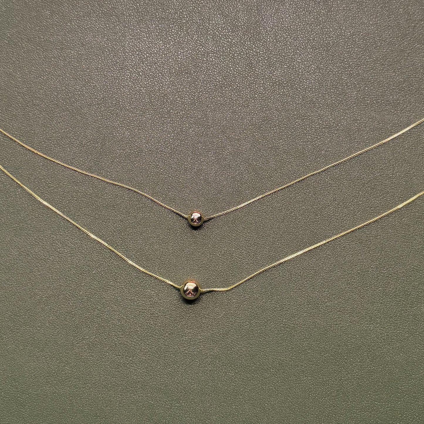 Layered Gold Ball Necklace