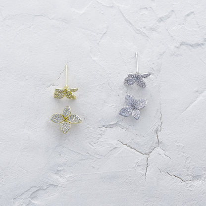 Petal Pave Mini Stud Earrings